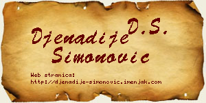 Đenadije Simonović vizit kartica